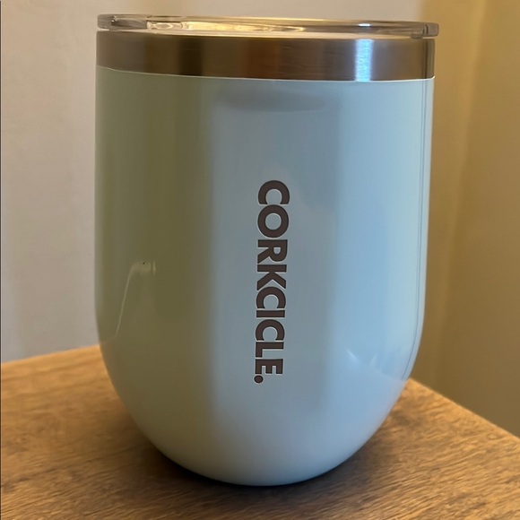 Corkcicle Powder Blue 12 oz Stemless - Picture 1 of 4